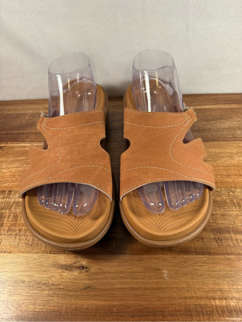 KuaiLu Orthotic Slides Yoga Mat Memory Foam Sandals Khaki Size 10.5